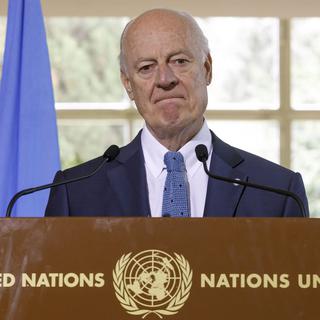 L'envoyé spécial de l'ONU pour la Syrie Staffan de Mistura. [Keystone - Salvatore Di Nolfi]