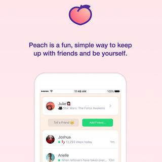 Le réseau social "Peach". [Peach]