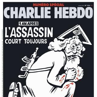 La Une du numéro spécial "anniversaire" de Charlie Hebdo. [EPA/Charlie Hebdo/Majorelle]