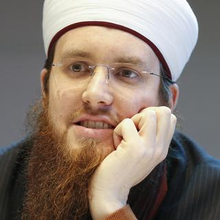 Nicolas Blancho, président du Conseil central islamique suisse (CCIS). [Keystone - Peter Klaunzer]