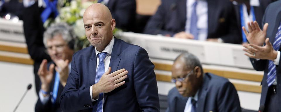 Gianni Infantino, heureux de son élection à la tête de la FIFA. [AP/Keystone - Michael Probst]