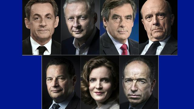 Les candidats à la primaire à droite. [Team afp]