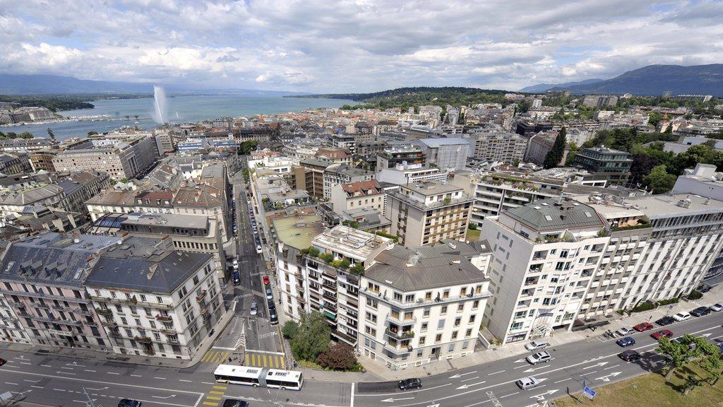 Une vue du centre ville de Genève. [Keystone - Martial Trezzini]