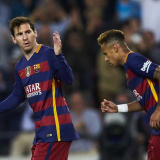 Les joueurs du FC Barcelone Lionel Messi et Neymar. [S.Lau]