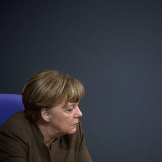 Angela Merkel pâtit de sa politique migratoire et des récents attentats. [EPA/Keystone - Michael Kappeler]