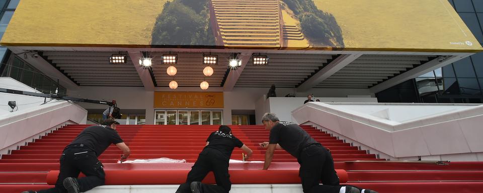 Le festival de Cannes encore en plein préparatifs. [AFP - Alberto Pizzoli]