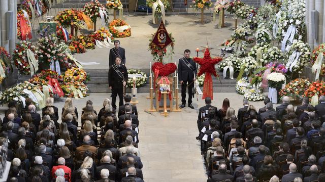 La cathédrale était comble pour les funérailles de Benoît Violier. [Keystone - Laurent Gilliéron]