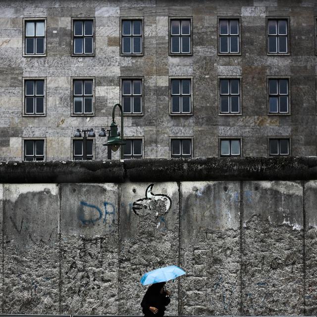 Une partie du mur qui séparait l'est et l'ouest de Berlin.