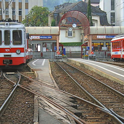 La gare AOMC de Monthey sera déplacée à proximité de la gare CFF. [CC-BY-SA - Roehrensee]