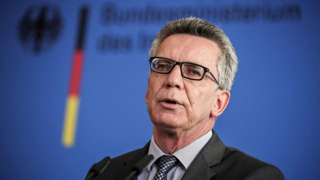 Le ministre allemand de l'Intérieur Thomas de Maizière. [EPA/Keystone - Michael Kappeler]