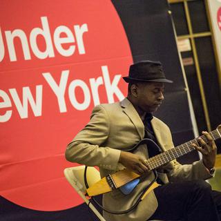Pour jouer dans le métro, les artistes doivent passer des auditions (comme ici en 2014). [Getty Images/AFP - Andrew Burton]