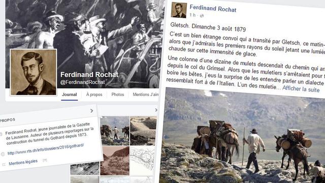 La page Facebook de Ferdinand Rochat. [RTS]