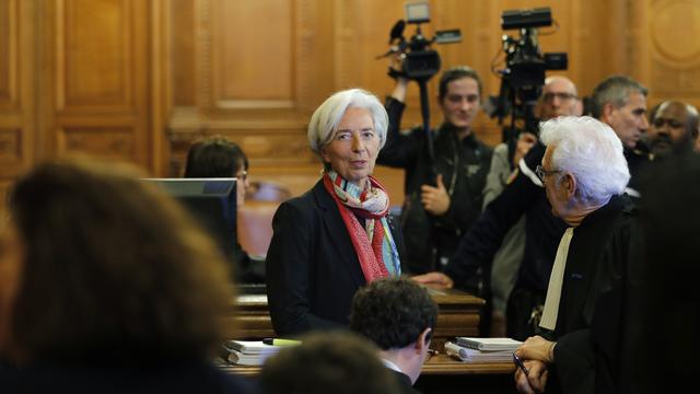 Le patronne du FMI Christine Lagarde lors de son procès à Paris, le 12 décembre. [Philippe Wojazer]