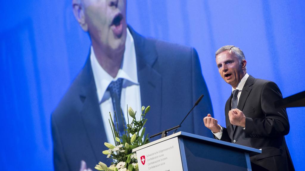 Didier Burkhalter lors de la conférence annuelle de la coopération suisse au développement le 22 janvier 2016 à Zurich. [Keystone - Ennio Leanza]