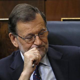 Mariano Rajoy au Parlement espagnol, vendredi 2 septembre 2016. [Keystone - EPA/Kiko Huesca]