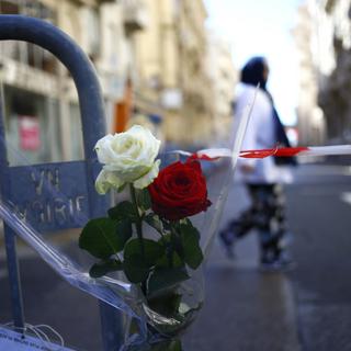 Un hommage aux victimes de l'attaque au camion à Nice. [Francois Mori]