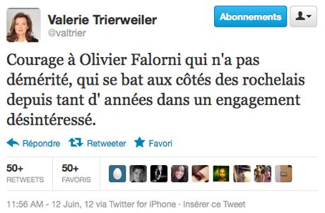 Le tweet de Valérie Trierweiler