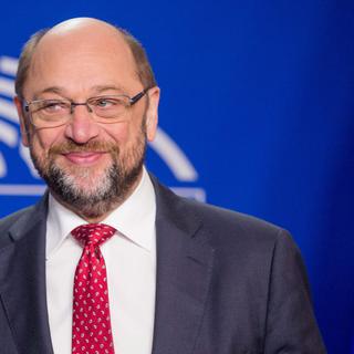 Le président du Parlement européen Martin Schulz lors d'une réunion à Bruxelles, le 9 novembre 2016. [keystone - STEPHANIE LECOCQ]