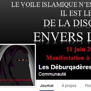 La page Facebook "Les Déburqadères", qui appelait à la manifestation contre le Musée des civilisations de l'islam. [Facebook]