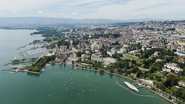 Une vue de la ville de Lausanne, datée d'août 2012.