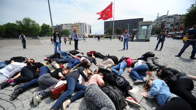 De nombreux Turcs avaient manifesté contre le régime lors du "printemps de Gezi en 2013. [OZAN KOSE]