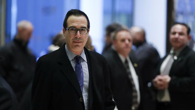 Steven Mnuchin, directeur financier de la campagne de Donald Trump, a annoncé lui-même sa nomination au Trésor américain. [Carolyn Kaster]