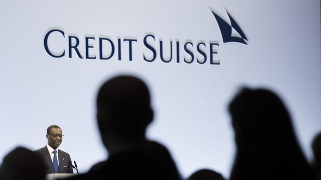 Le directeur général de Credit Suisse Tidjane Thiam lors de l'assemblée générale des actionnaires le 29 avril dernier. [Keystone - Ennio Leanza]