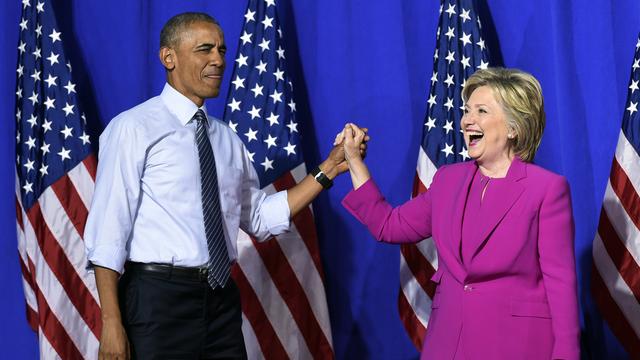 Barack Obam s'engage activement dans la campagne de Hillary Clinton à Charlotte, en Caroline du Nord. [AP/Keystone - Susan Walsh]