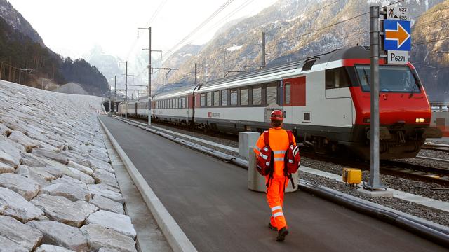 Erstfeld, l'entrée nord du tunnel du Gothard. [reuters - Arnd Wiegmann]