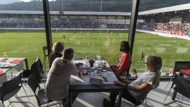 Les loges VIP dans le nouveau stade du FC Bienne. [Philippe Laurenson]