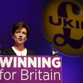 Diane James a pris la tête du parti anti-immigration britannique Ukip. [Daniel Leal-Olivas]