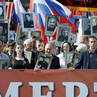 700'000 Moscovites ont défilé lundi, y compris Vladimir Poutine. [Reuters - Sergei Karpukhin]