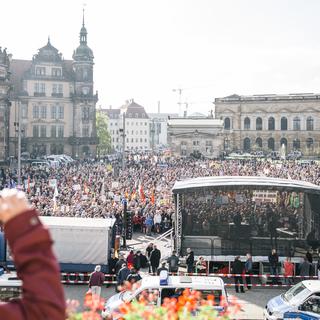 La manifestation a rassemblé 5000 personnes à Dresde. [dpa/AFP - Oliver Killig]