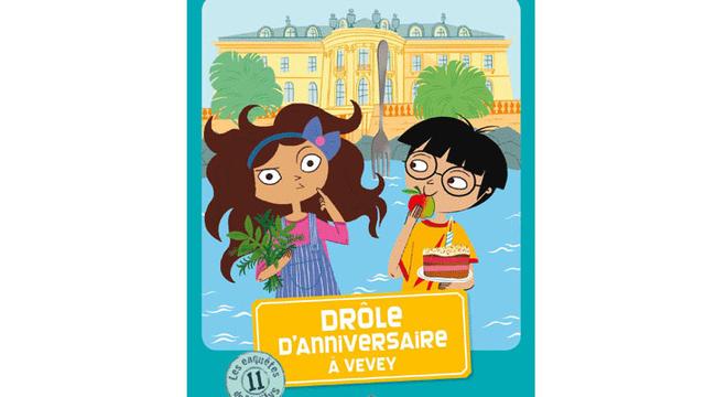 La couverture du livre "Drôle d'anniversaire à Vevey" de Christine Pompëi et Raphaëlle Barbanègre. [Editions Auzou]