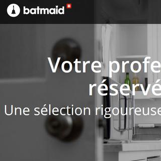 Page d'accueil de la startup suise Batmaid. [batmaid.com]