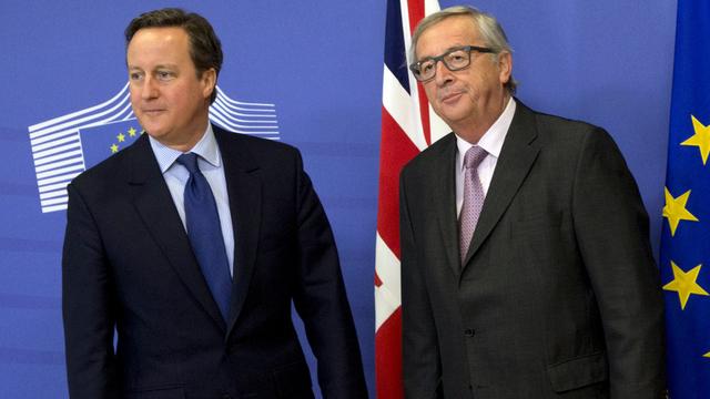 David Cameron et Jean-Claude Juncker. [key - (AP Photo/Virginia Mayo]