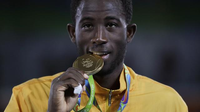 Cissé a fait retentir pour la première fois l'hymne ivoirien aux Jeux. [Gregory Bull]