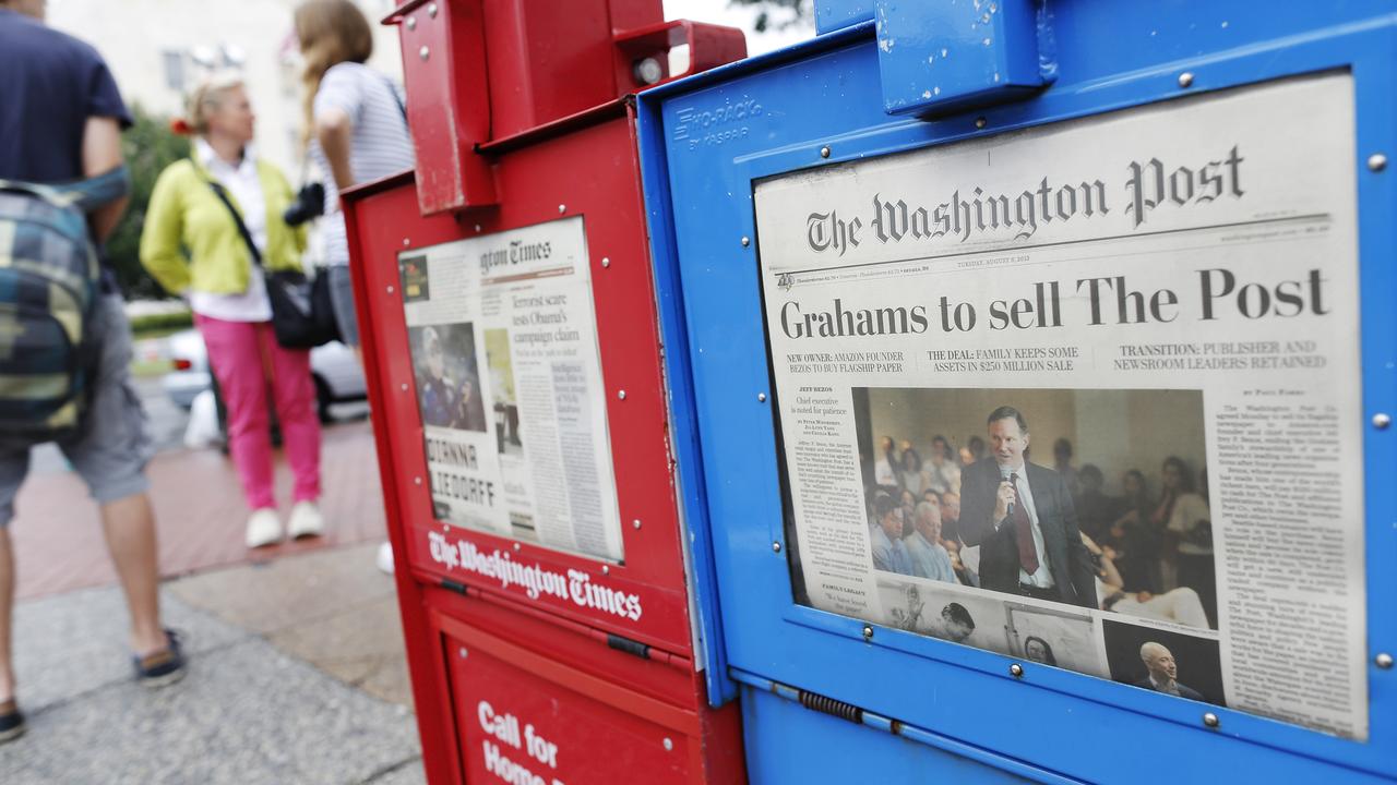 Des caissettes à journaux dans la capitale américaine Washington. [Reuters - Jonathan Ernst]