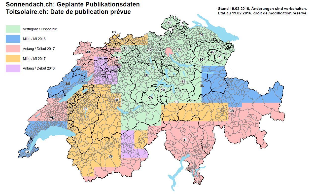 La Suisse romande devrait être cartographiée entre 2016 et début 2018, suivant les régions.