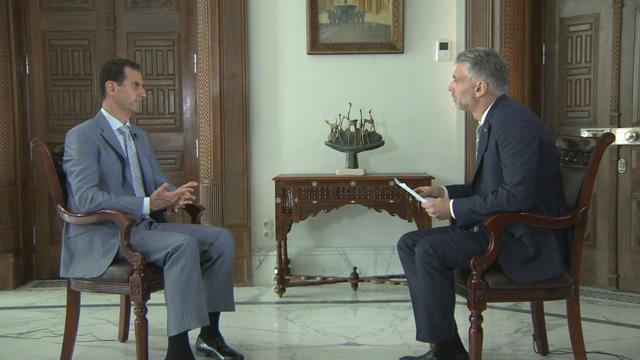 Interviewé mardi par la télévision alémanique SRF, le président syrien Bachar al-Assad a réfuté en bloc toutes les accusations. [SRF]