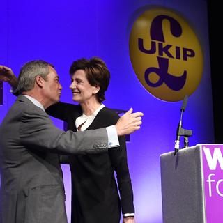 Diane James succède à Nigel Farage à la tête du parti Ukip. [Toby Melville]