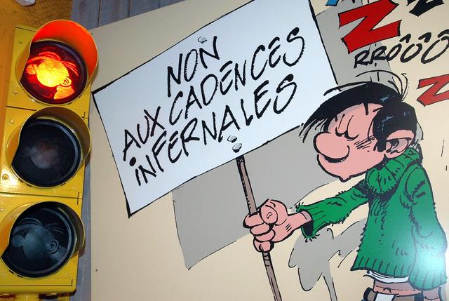 Gaston Lagaffe, lors d'une exposition à Bruxelles en 2007. [AFP - Jacques Collet]