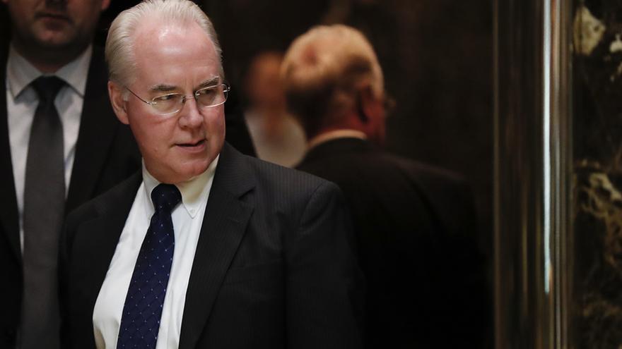 Tom Price à la Trump Tower à New York, ce 16 novembre 2016. [AP Photo/Carolyn Kaster)]