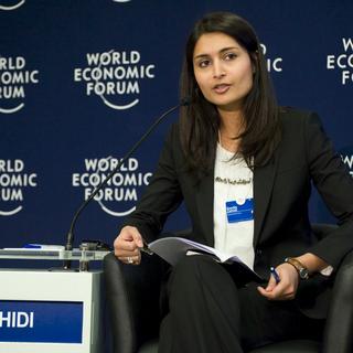 Saadia Zahidi, responsable des challenges globaux et des questions d'emploi au WEF. [Oussama Rhaleb/still-images.net/WEF]