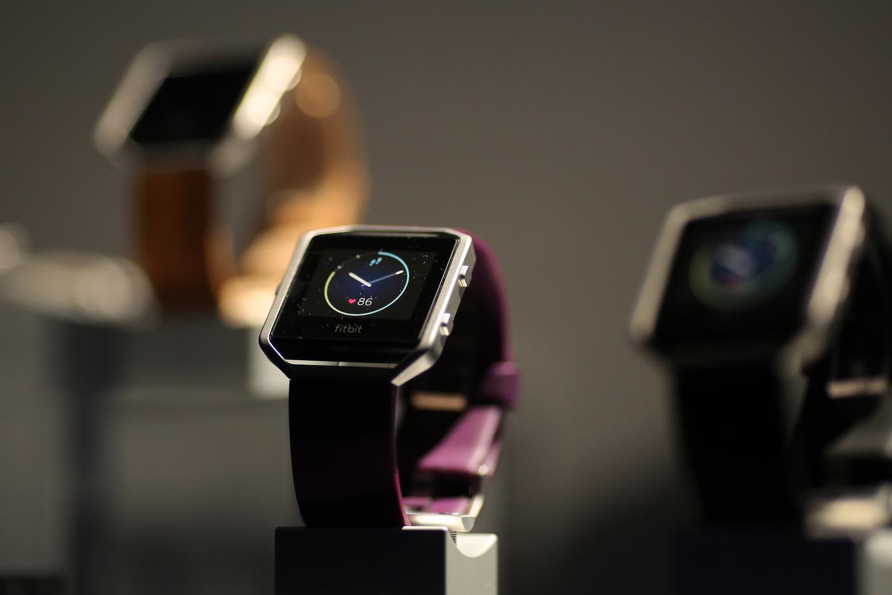 La "FitBit Blaze", bracelet très connecté. [DAVID MCNEW - DAVID MCNEW]