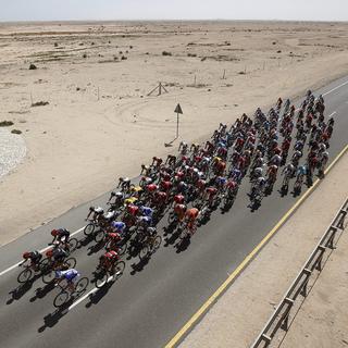 Les championnats du monde de cyclisme de Doha ont été fortement critiqués. [Keystone - Sebastien Nogier - EPA]