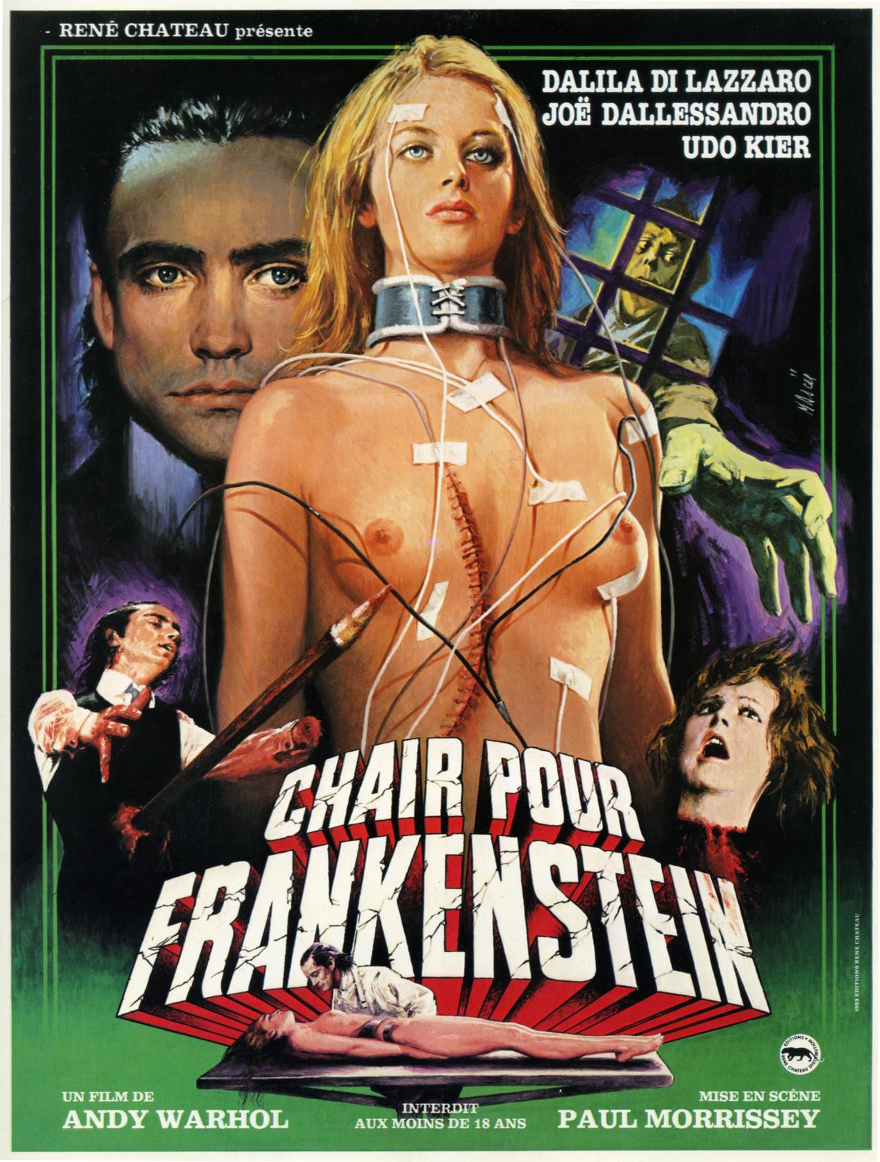 Affiche de "Chair pour Frankenstein" de Paul Morrissey, 1973. [Photo12 - Compagnia Cinematografica Champi /Archives du 7eme Art/Photo12]