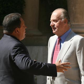 Les relations entre feu Hugo Chavez et le roi d'Espagne Juan Carlos n'ont pas toujours été au beau fixe. [AFP - Jaime Reina]