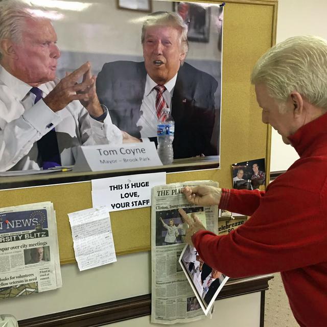 Le maire de Brook Park Tom Coyne, ancien démocrate, a apporté son soutien à Trump. [RTS - Jordan Davis]