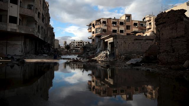 Des bâtiments endommagés au sud de Damas en Syrie. [Reuters - Bassam Khabieh]